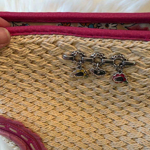 Brighton Pink and Tan Woven Clutch - Picture 4 of 8